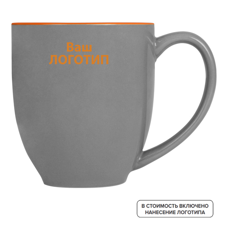 Изображение товара Кружка Gracy керамическая 450 мл с одноцветной печатью