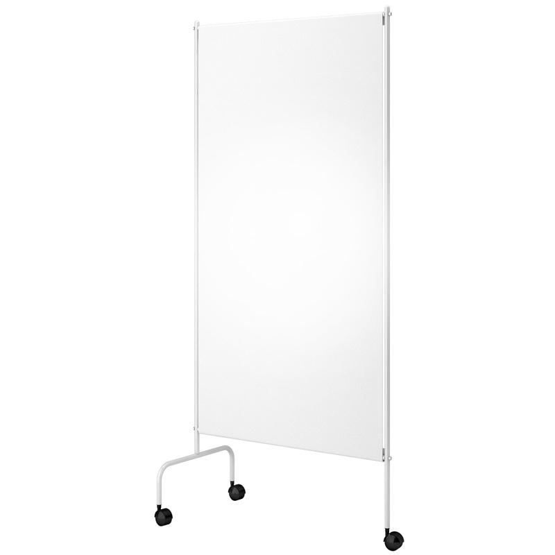 Изображение товара Медицинская односекционная ширма ШМ-МСК/МСК-302 белая 800х1720 мм