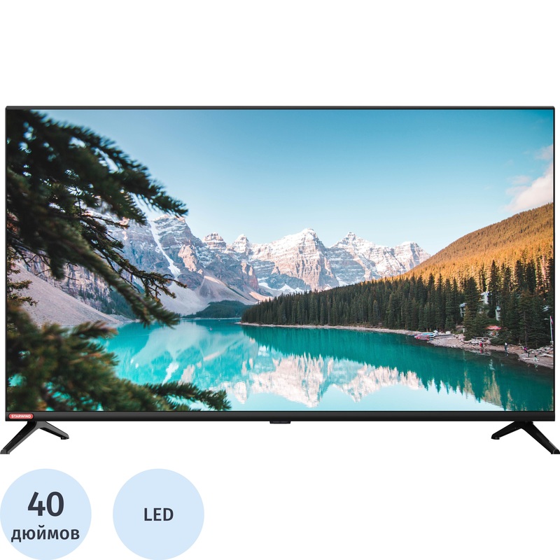Изображение товара Телевизор 40 Starwind SW-LED40BG200 черный Full HD DVB-T DVB-S2 USB