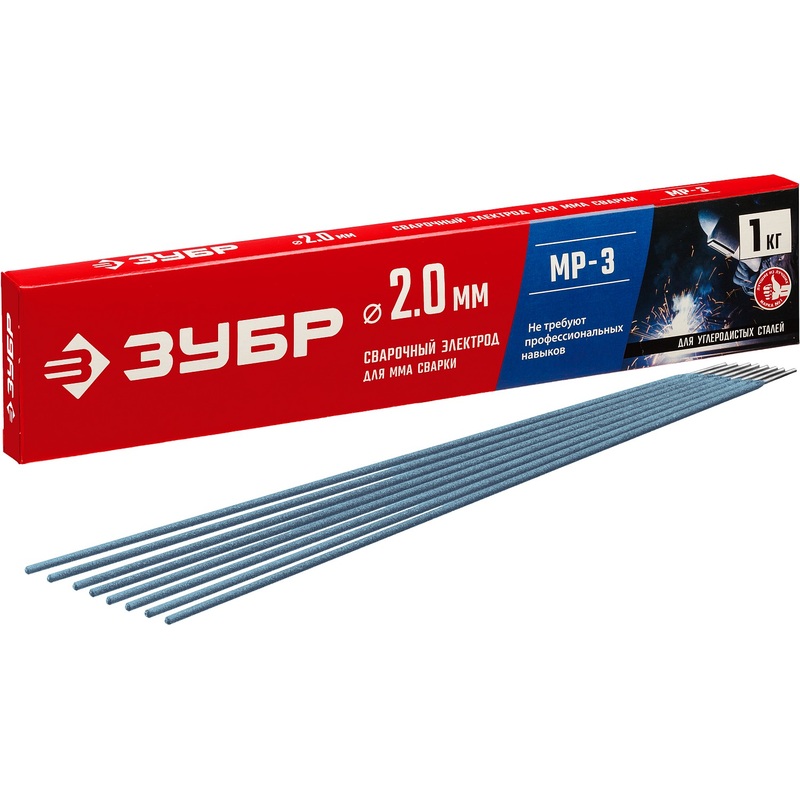 Изображение товара Электрод Зубр МР-3 2 мм 1 кг (40011-2.0)