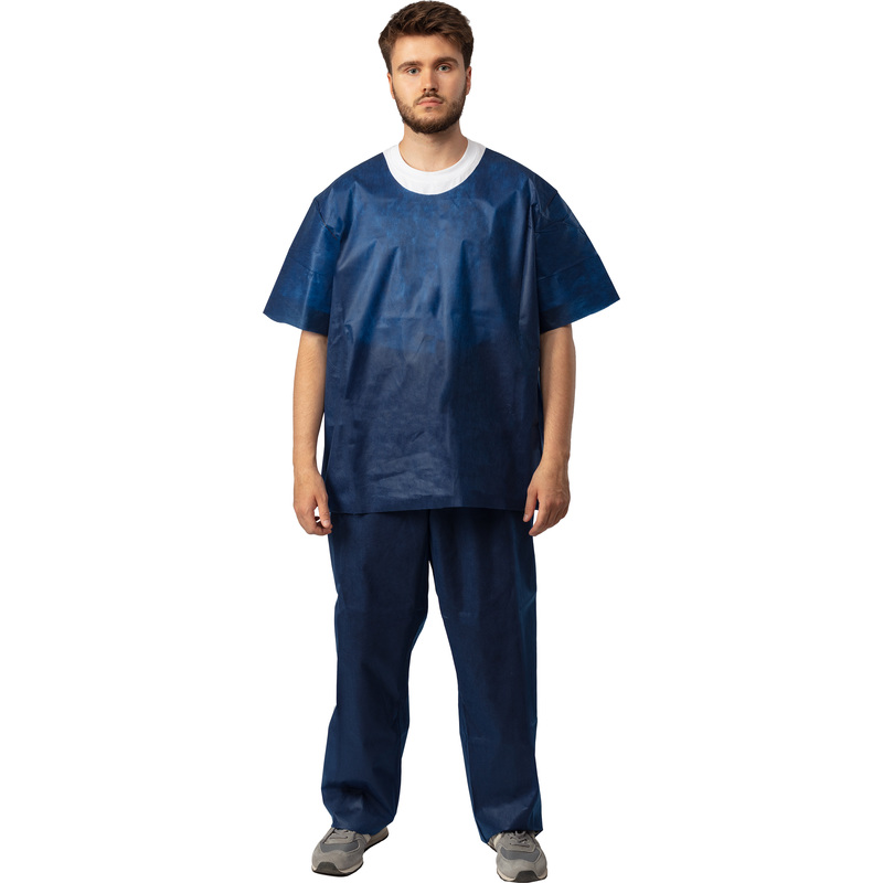 Изображение товара Одноразовый хирургический костюм Гекса размер 56-58 синий