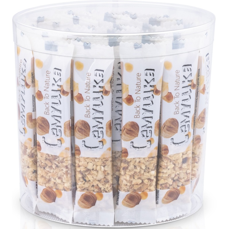 Изображение товара Фундук жареный дроблёный Семушка 120 г в упаковке стике для салатов и десертов