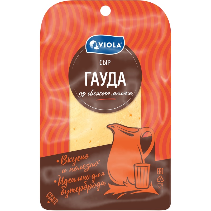Изображение товара Сыр Viola Гауда нарезка 45% 120 г