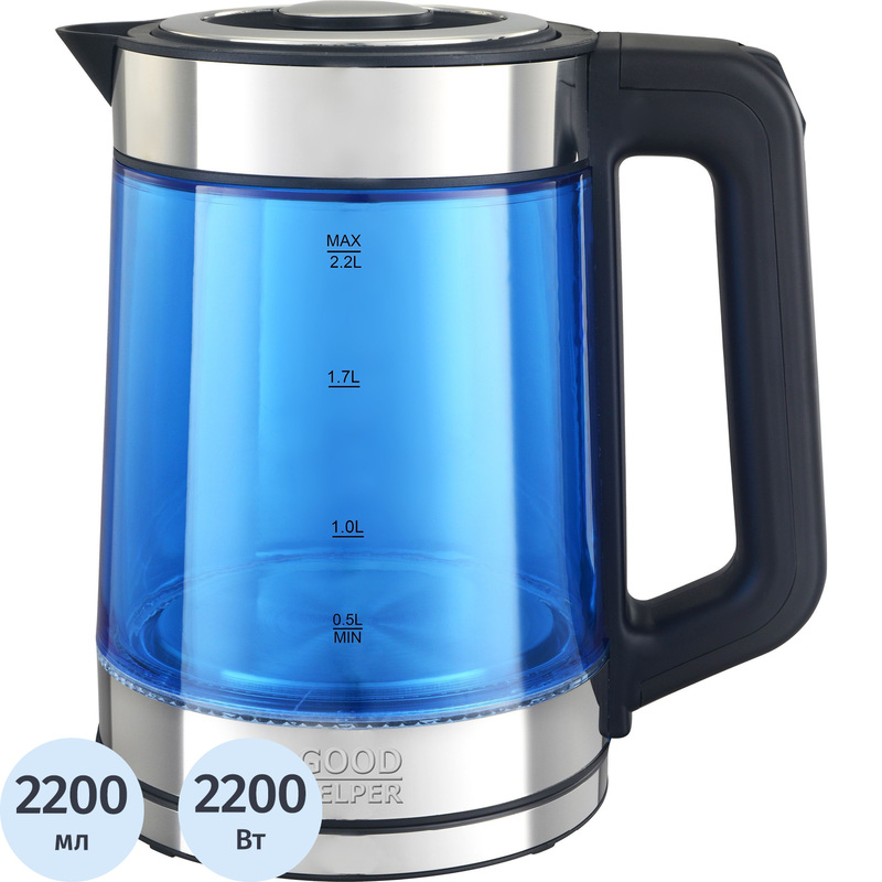 Изображение товара Электрический чайник Goodhelper KPG-2201 синий 2200 мл 2200 Вт