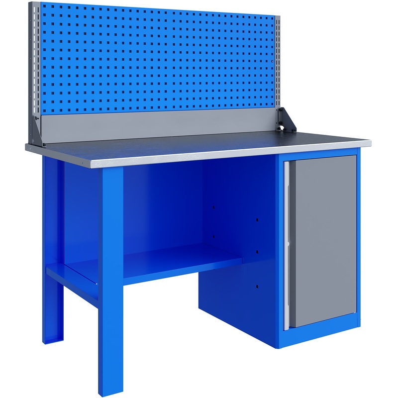 Изображение товара Верстак слесарный Верстакофф TNC 141.17.2-1 с тумбой и перфорированным экраном