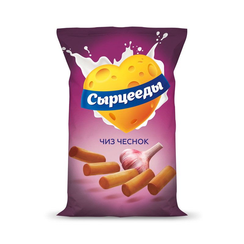 Изображение товара Снеки Сырцееды Копченый сыр с чесноком и укропом 23 г