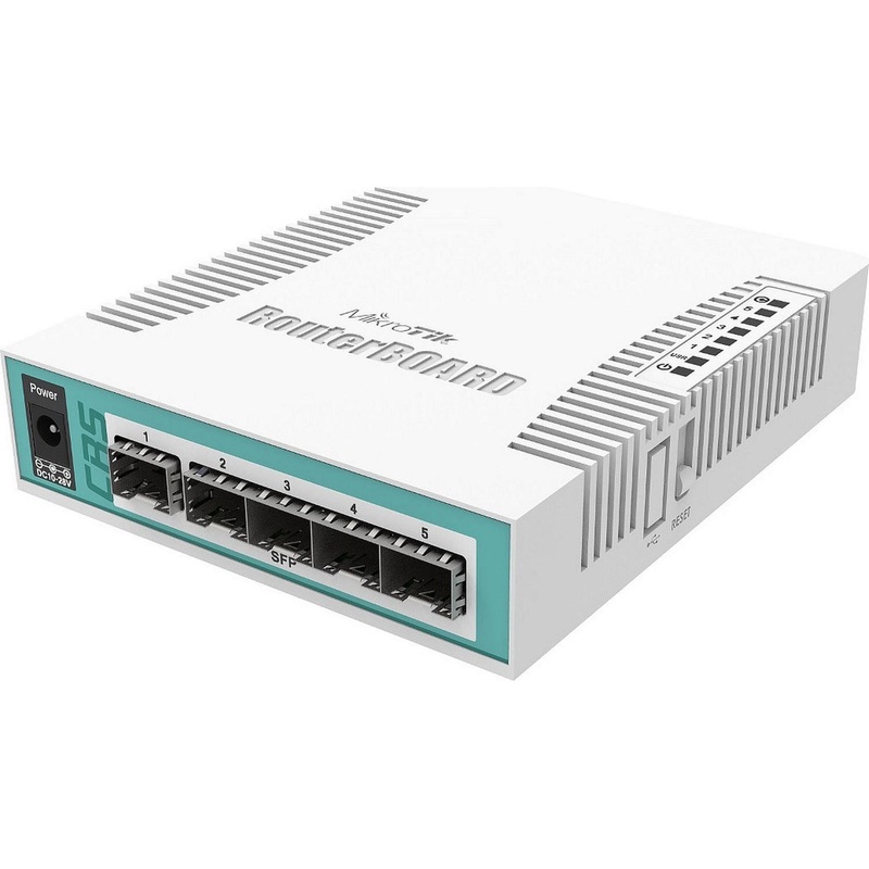 Изображение товара Коммутатор управляемый MikroTik CRS106-1C-5S уценка с 5 портами SFP и PoE