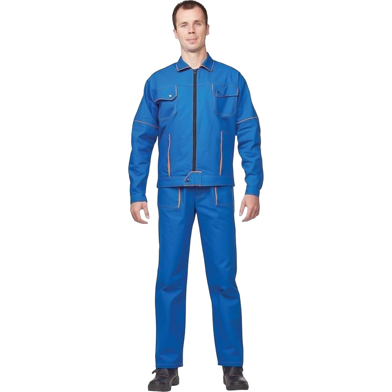 Изображение товара Костюм рабочий мужской летний л06-КБР васильковый 44-46