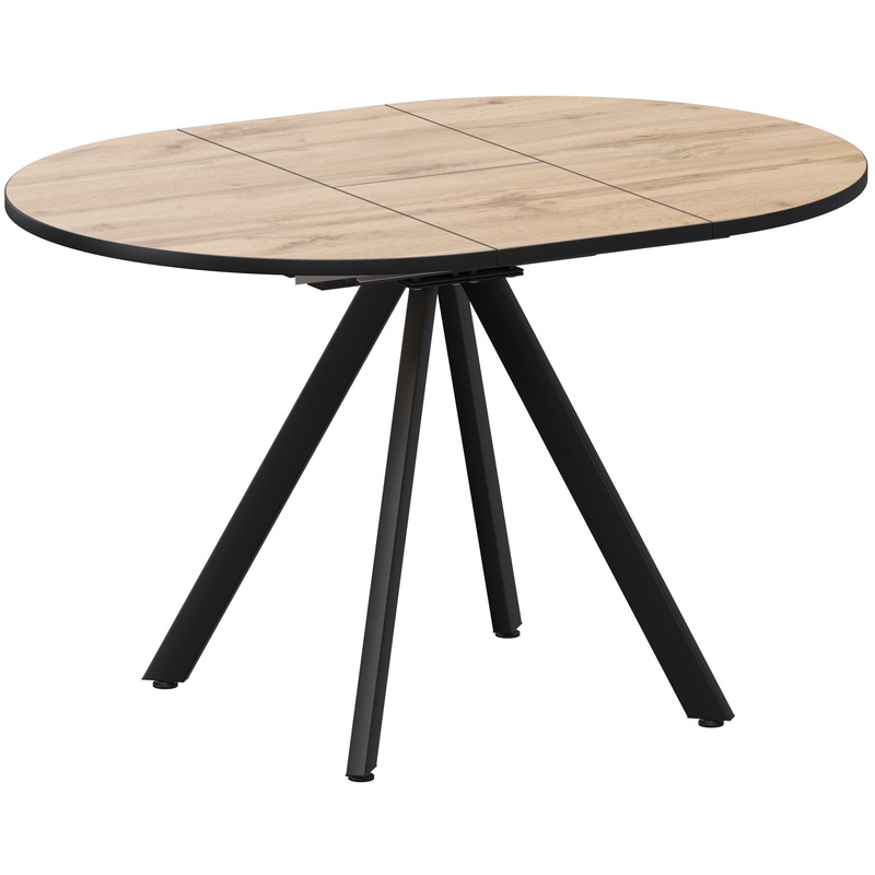 Изображение товара Раскладной стол Байкал Мини дуб вотан 800x800 мм механизм бабочка