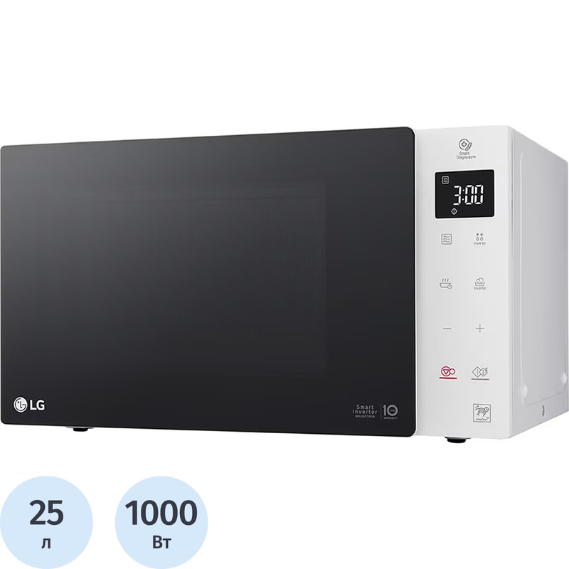 Изображение товара Микроволновая печь LG MW-25R35GISW белая с автоматическими программами