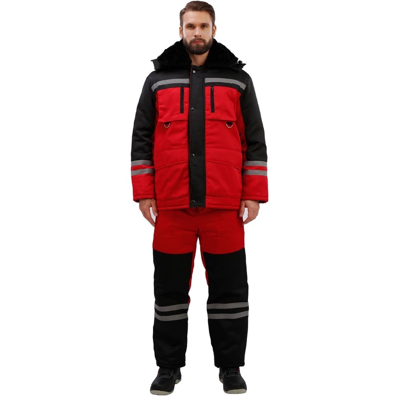 Изображение товара Рабочий зимний мужской костюм з03-КПК с СОП водоотталкивающей отделкой утеплителем синтепон