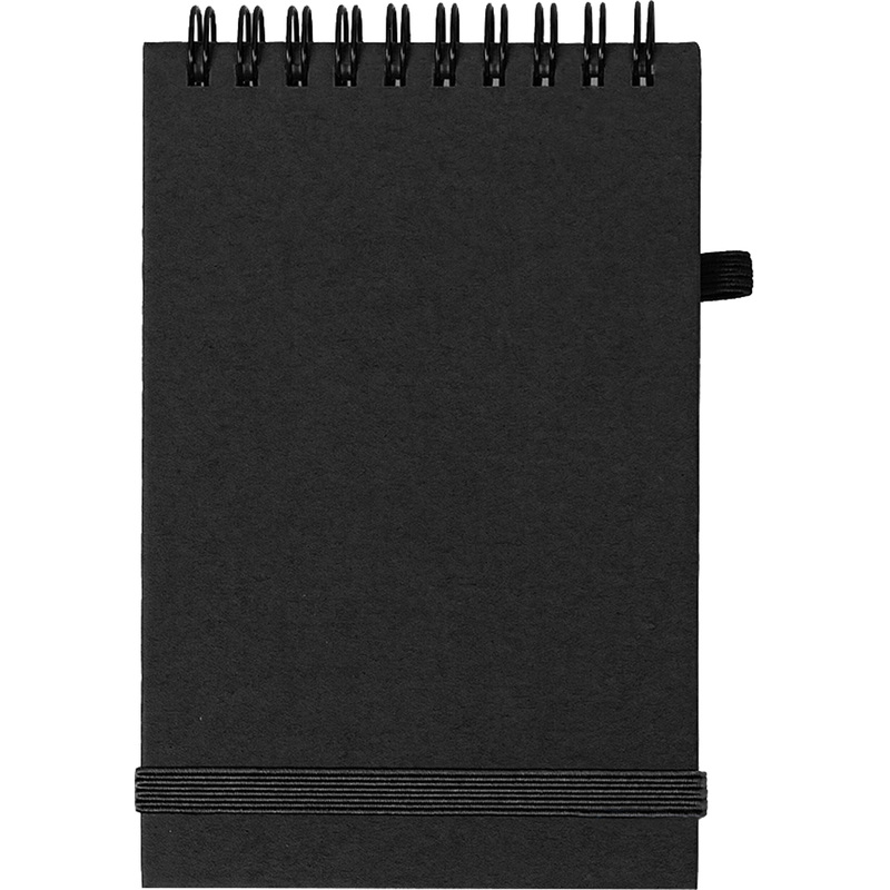 Изображение товара Блокнот на спирали MEMO А6 60 листов черный в клетку