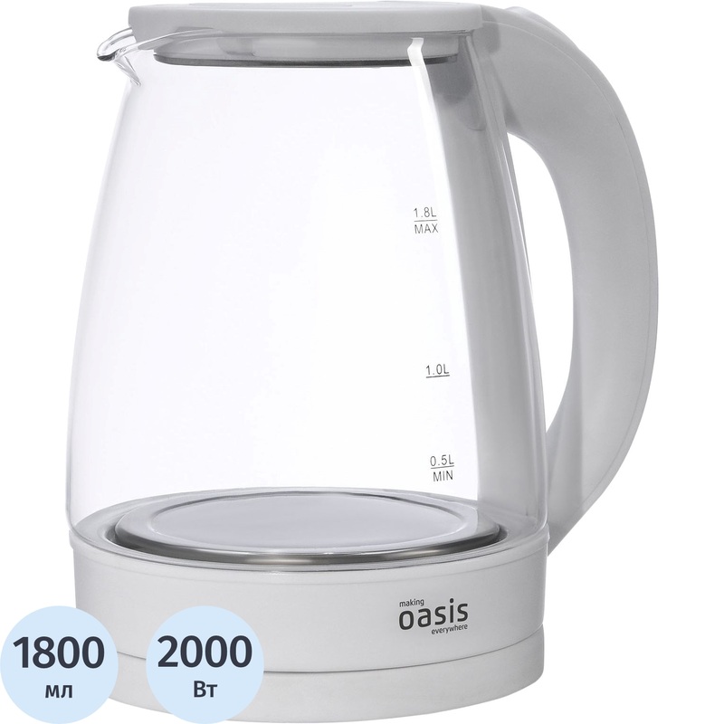 Изображение товара Чайник электрический Making Oasis Everywhere K-8GW белый