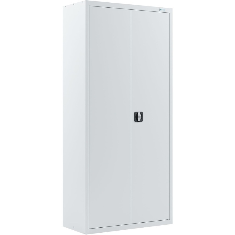 Изображение товара Металлический архивный шкаф с ключевым замком 850x400x1850 мм Светло-серый