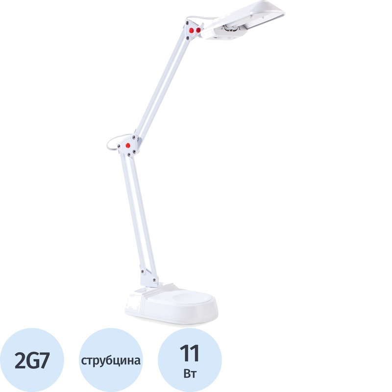 Изображение товара Светильник настольный Camelion KD-017A белый мощностью 11 Вт