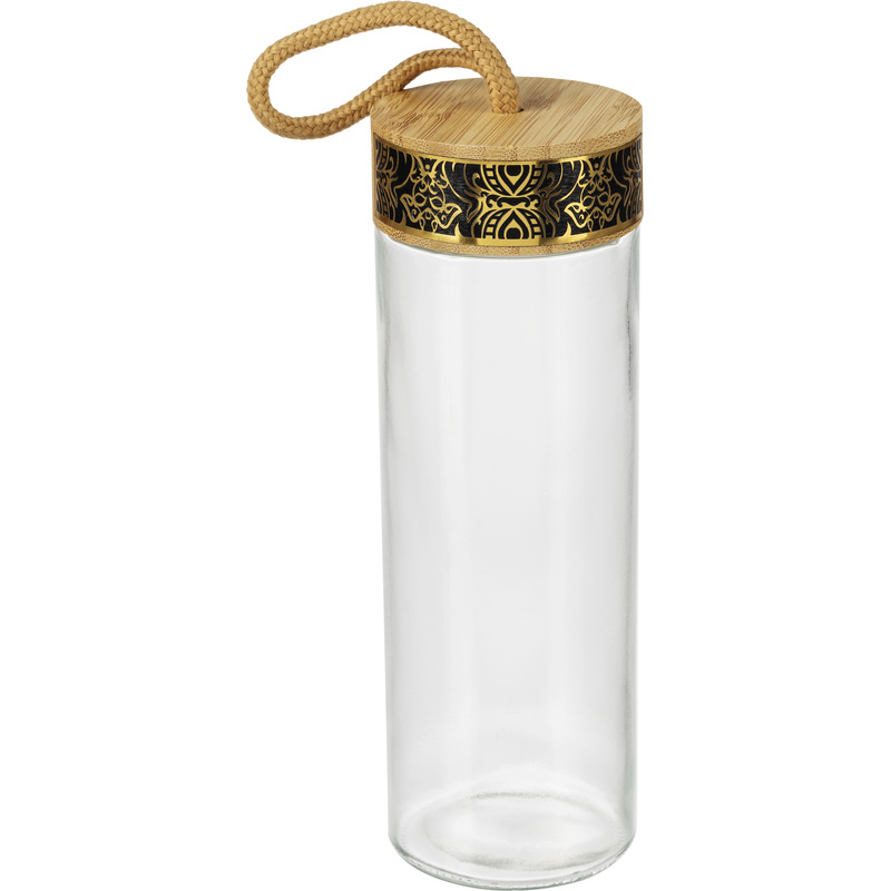 Изображение товара Стеклянная бутылка для воды Bottle 420 мл с текстильной петлей