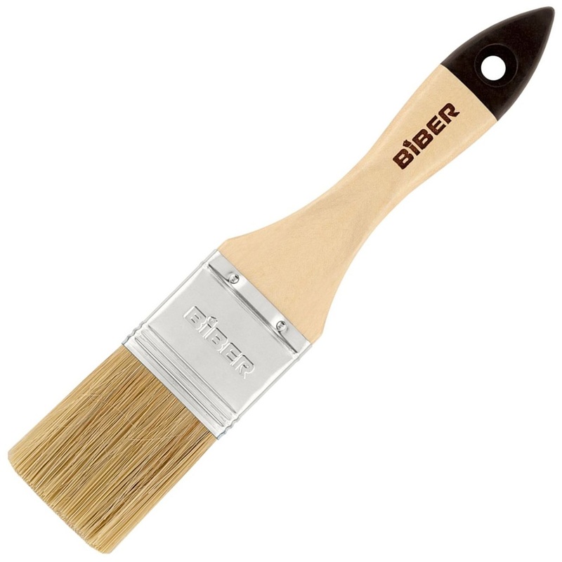 Изображение товара Кисть плоская Бибер Стандарт 31123, натуральная щетина, 38 мм