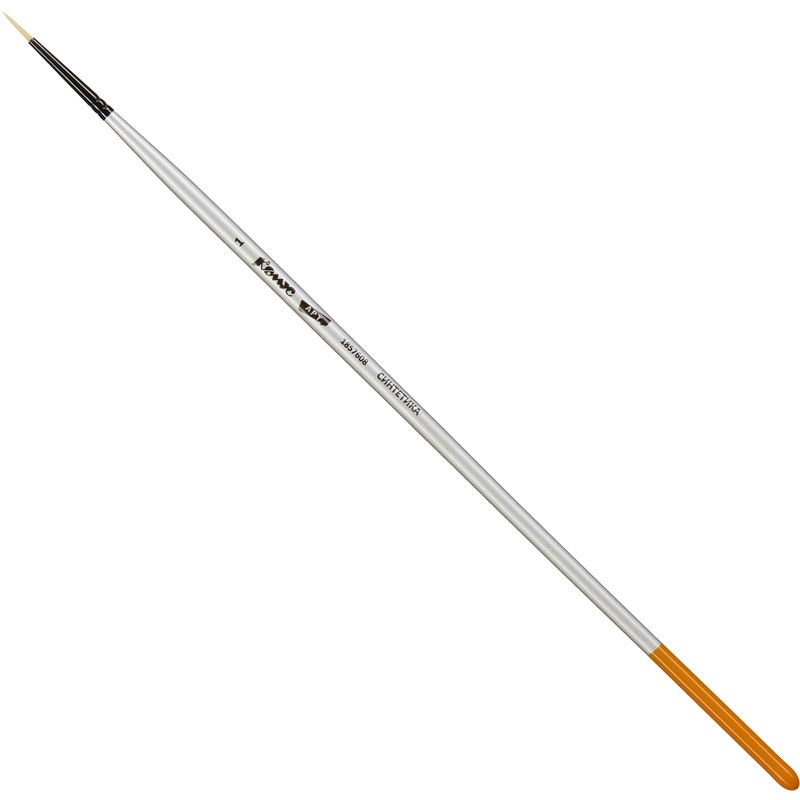 Изображение товара Кисть художественная Комус Арт №1 круглая жесткая синтетика для акрил и масла