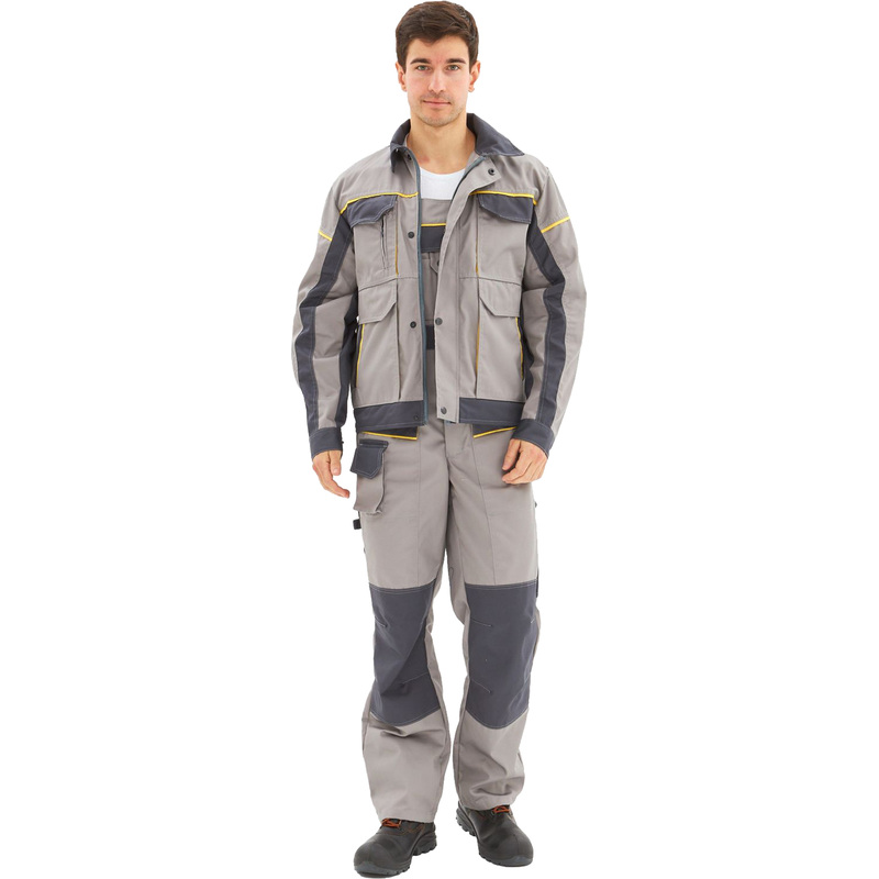 Изображение товара Костюм рабочий летний мужской л31-КПК серый/светло-серый