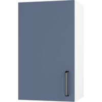 Шкаф кухонный Комфорт 2 911673 (дымчато-голубой/белый, 400х289х676 мм)