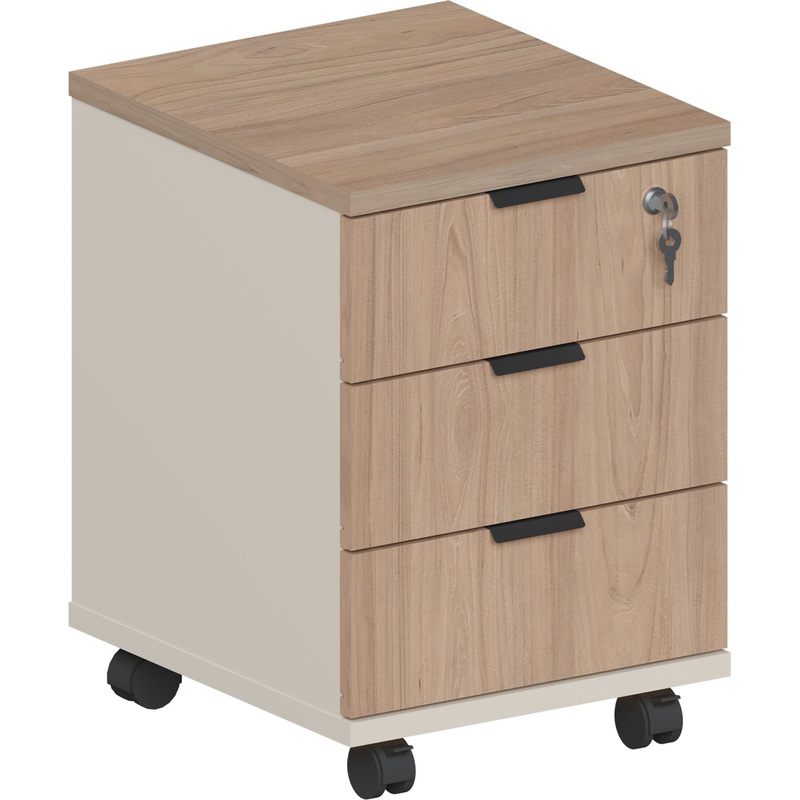 Изображение товара Тумба подкатная Комус Мебель Easy One с замком 3 ящика Россия