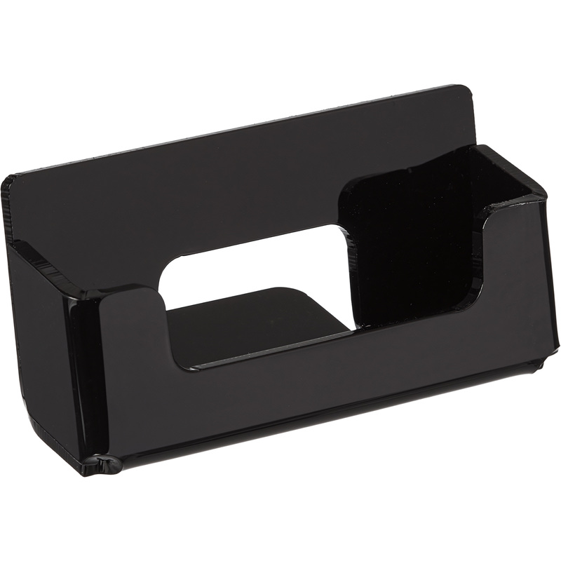 Изображение товара Подставка настольная для визиток 95x20 мм односторонняя Комус черная