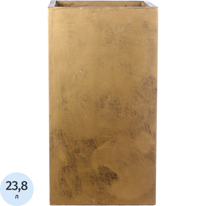 Изображение товара Кашпо Idealist Крисмас объем 23.8 л золотистый шик напольное для комнатных растений