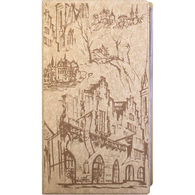 Изображение товара Визитница настольная Комус пластиковая на 160 визиток бежевый