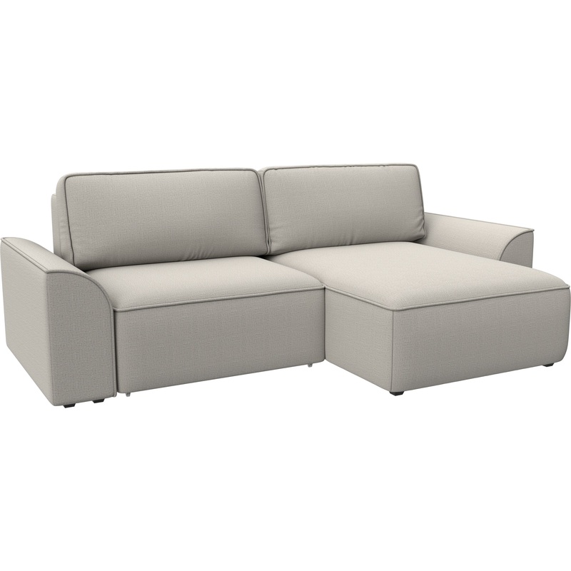 Изображение товара Угловой диван-кровать Комфорт Лига-048 НПБ бежевый рогожка современный