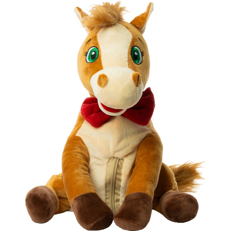 Изображение товара Новогодний сладкий подарок Лошадка Ринго 700 г Moroz.ru с мягкой игрушкой