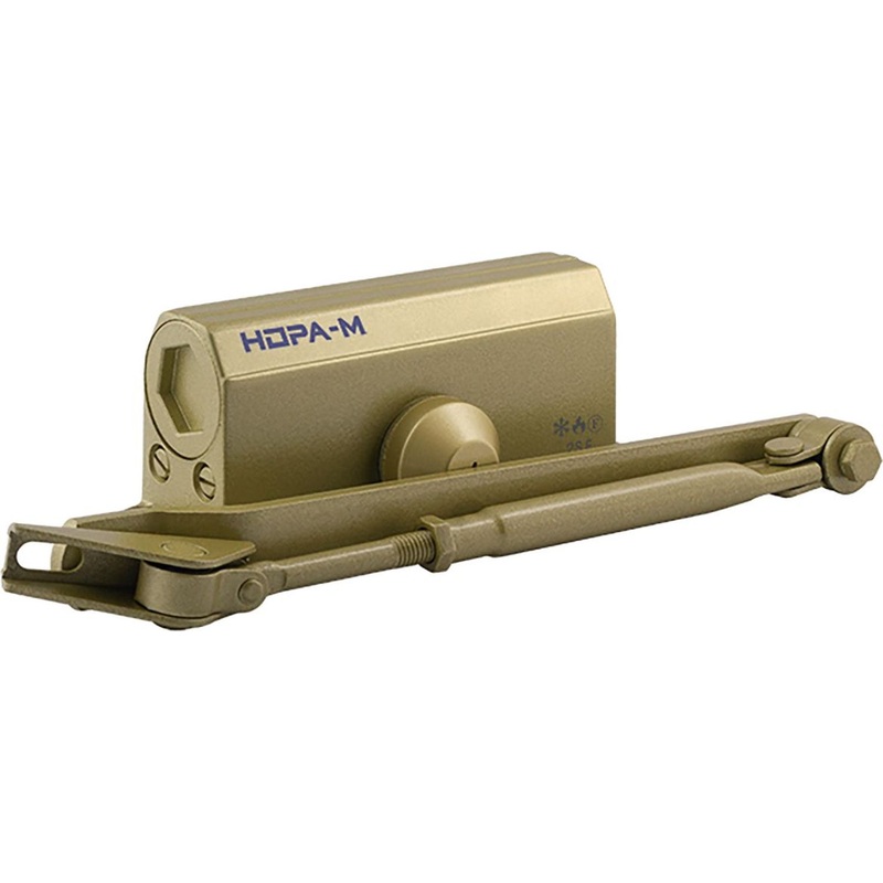 Изображение товара Доводчик дверной Нора-М №2S до 50 кг золотой механизмы регулировки и фиксации