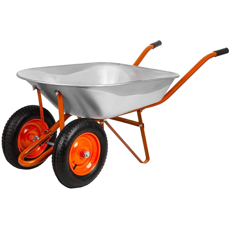 Изображение товара Двухколёсная садово-строительная тачка Строймаш грузоподъемность 190 кг, объем 80 л