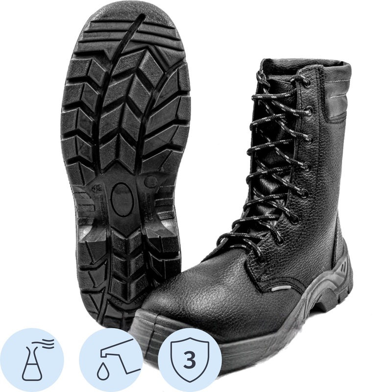 Изображение товара Высокие зимние рабочие ботинки Baltsafety 3219М из натуральной кожи черные размер 44