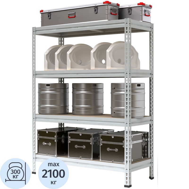 Изображение товара Металлический стеллаж Пакс МС-Т 18764-2.0 4 полки Россия