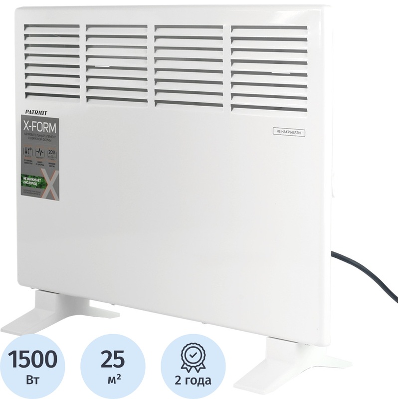 Изображение товара Конвектор Patriot PT-C 15 X белый 1500 Вт напольный/настенный с терморегулятором