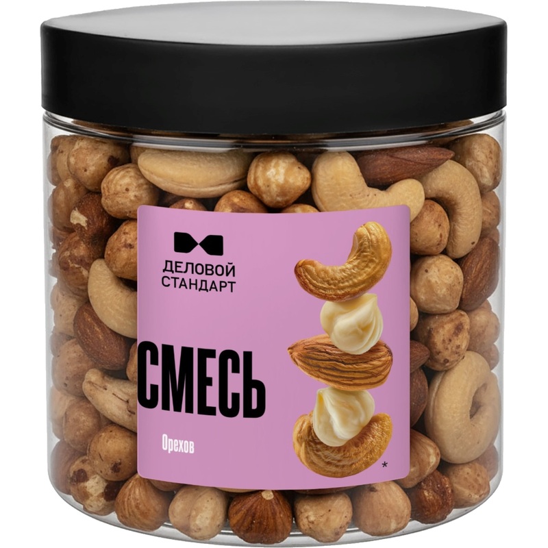Изображение товара Ореховая смесь из кешью, фундука и миндаля 250 г Деловой Стандарт