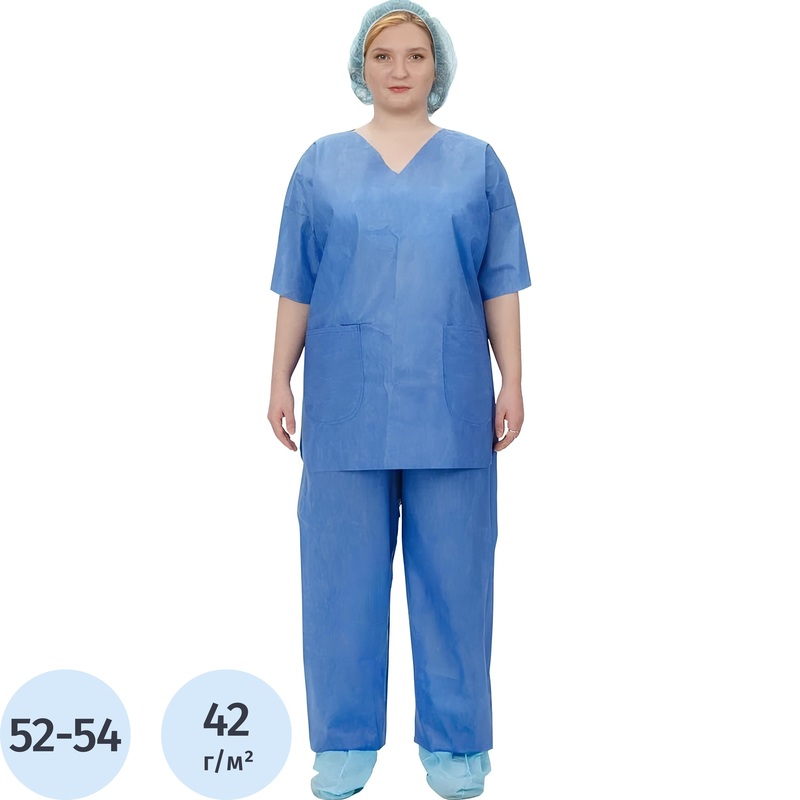 Изображение товара Костюм хирургический Новисет нестерильный размер 52-54 (рубашка, брюки)