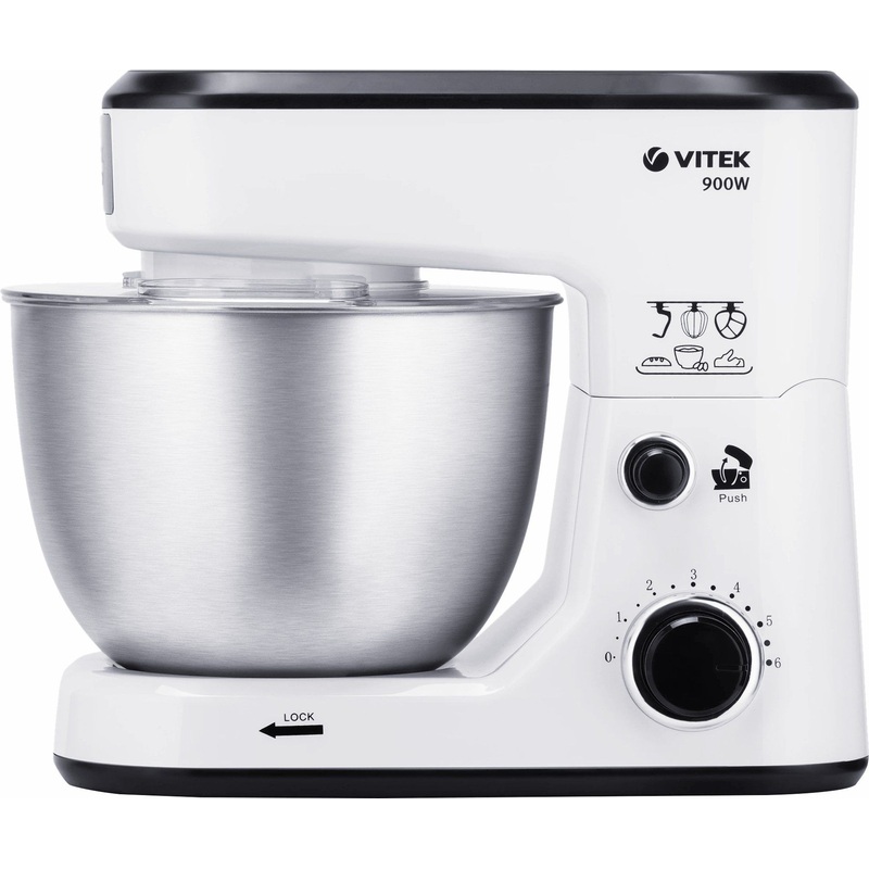 Изображение товара Миксер Vitek VT-1438 белый планетарный 6 скоростей мощность 900 Вт