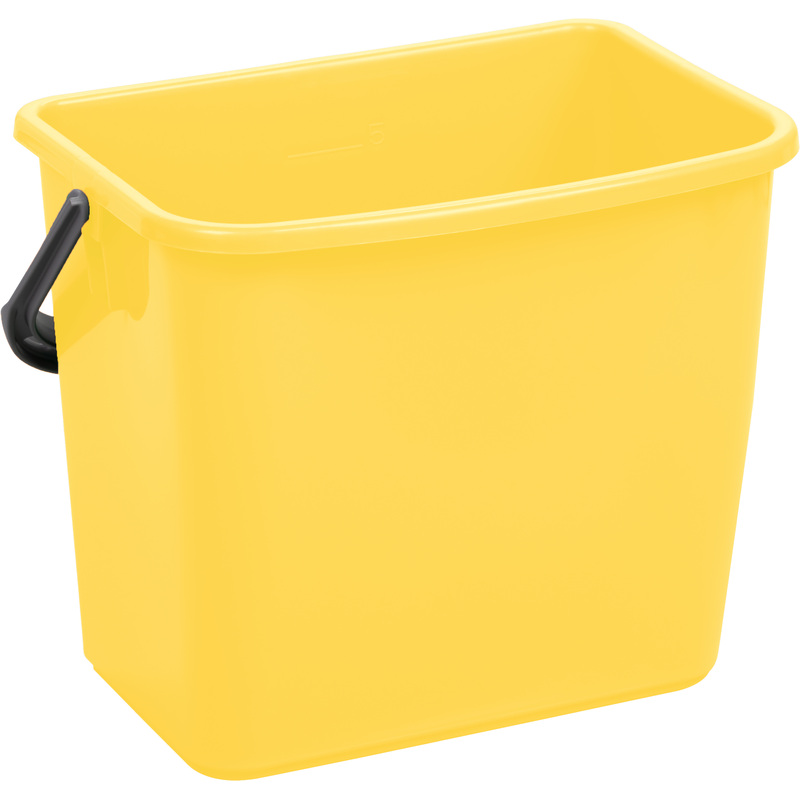 Изображение товара Ведро FBK 6 л пластиковое жёлтое с мерной шкалой для хозяйственных нужд