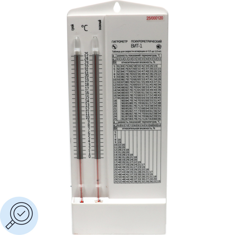 Изображение товара Гигрометр психрометрический ВИТ-1 с поверкой, РФ, для помещений