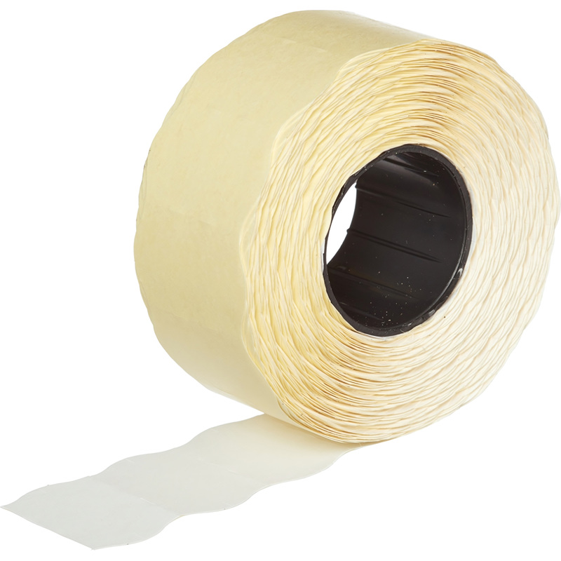 Изображение товара Этикет-лента волна 26х16 мм белая стандарт 10 рулонов по 1000 этикеток