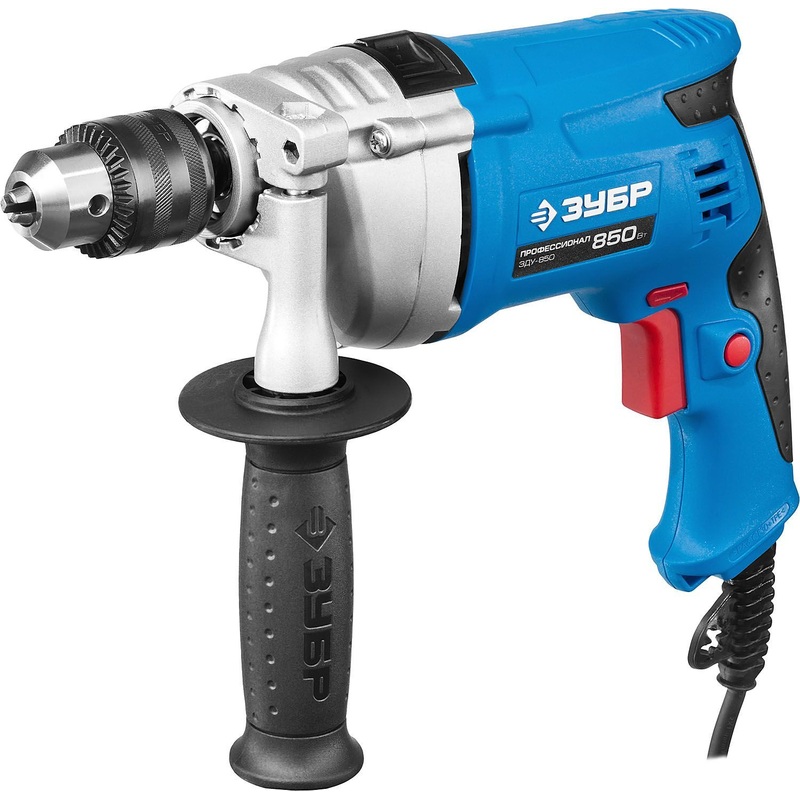 Изображение товара Дрель ударная Зубр ЗДУ-850 ЭРММ2 мощная полупрофессиональная с регулировкой оборотов