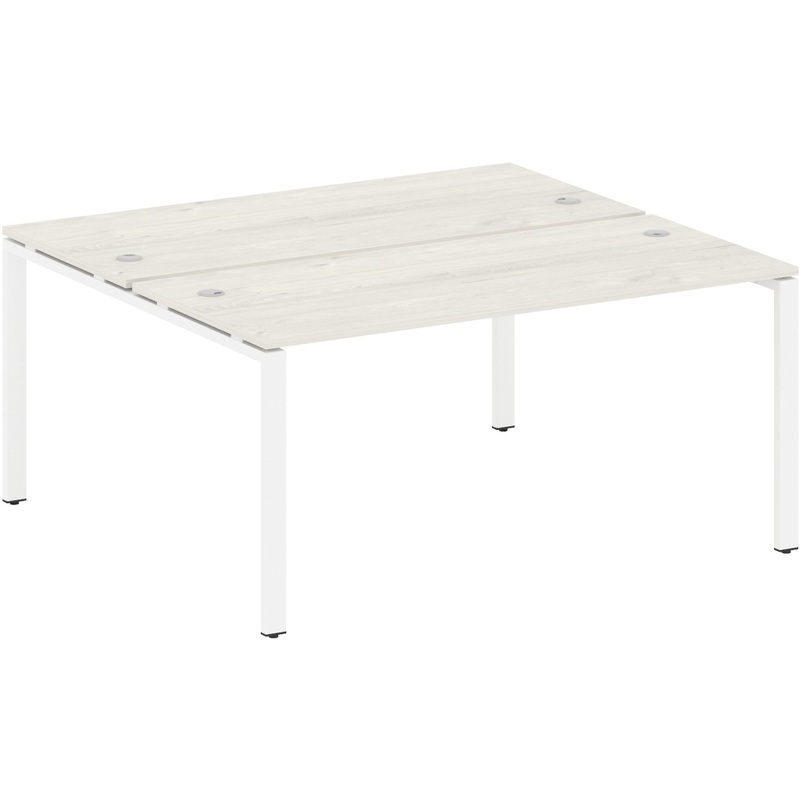 Изображение товара Рабочая станция Metal System Style БП.РАС-СП-2.4 (дуб наварра/белый, 1600x1475x750 мм)