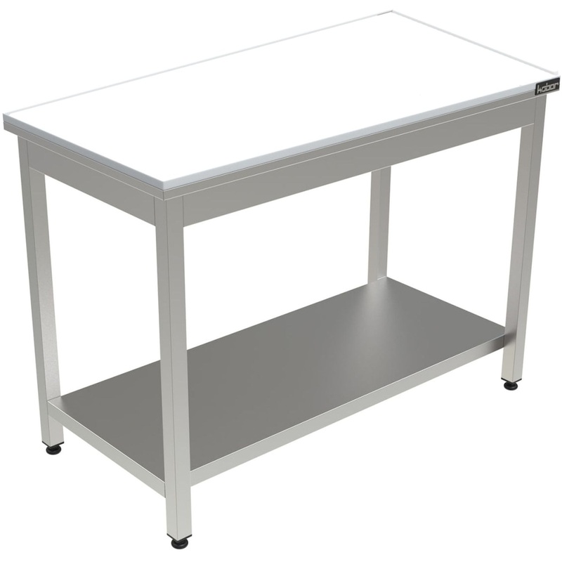 Изображение товара Производственный стол Кобор универсальный со сплошной полкой 1200х600х870 мм