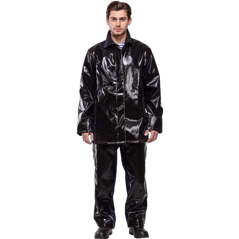 Изображение товара Костюм сварщика Фаэтон КС08 летний черный синий для защиты от искр и брызг