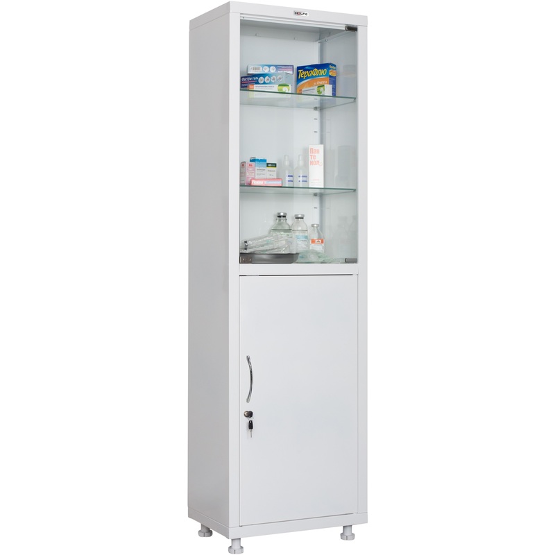 Изображение товара Шкаф медицинский Hilfe МД 1 1650/SG белый 500x320x1755 мм