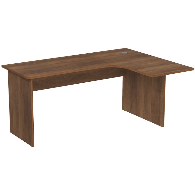 Изображение товара Криволинейный письменный стол из ЛДСП 2С.033 правый шамони тёмный 1600х1200х750 мм