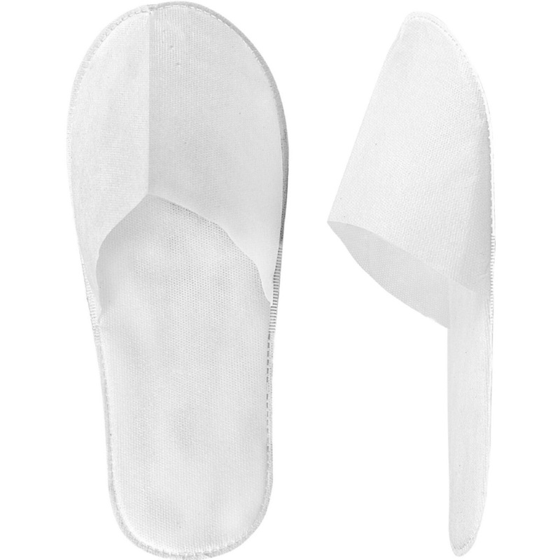 Изображение товара Одноразовые тапочки спанбонд закрытый мыс подошва 3 мм белые 250 пар