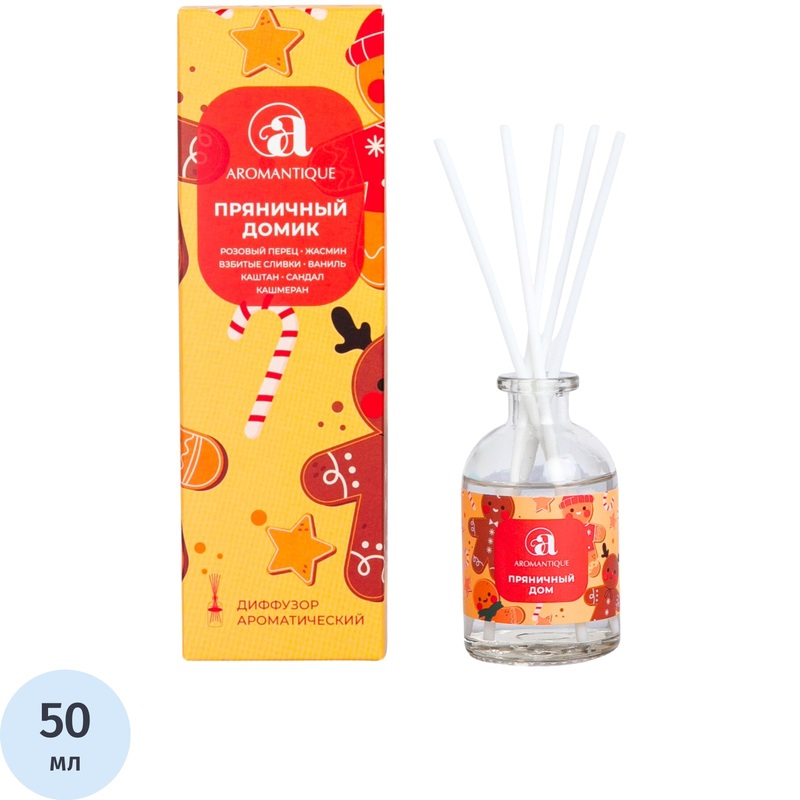 Изображение товара Аромадиффузор Aromantique Пряничный домик 50 мл для создания уюта и праздничной атмосферы