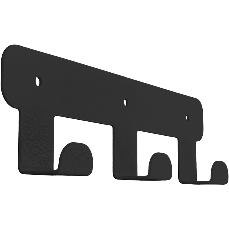 Изображение товара Настенная металлическая вешалка H1031B черная с 3 крючками